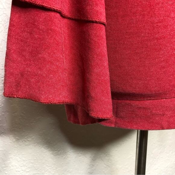 Chaser red ruffle sleeve knit top size 14 - Picture 9 of 13